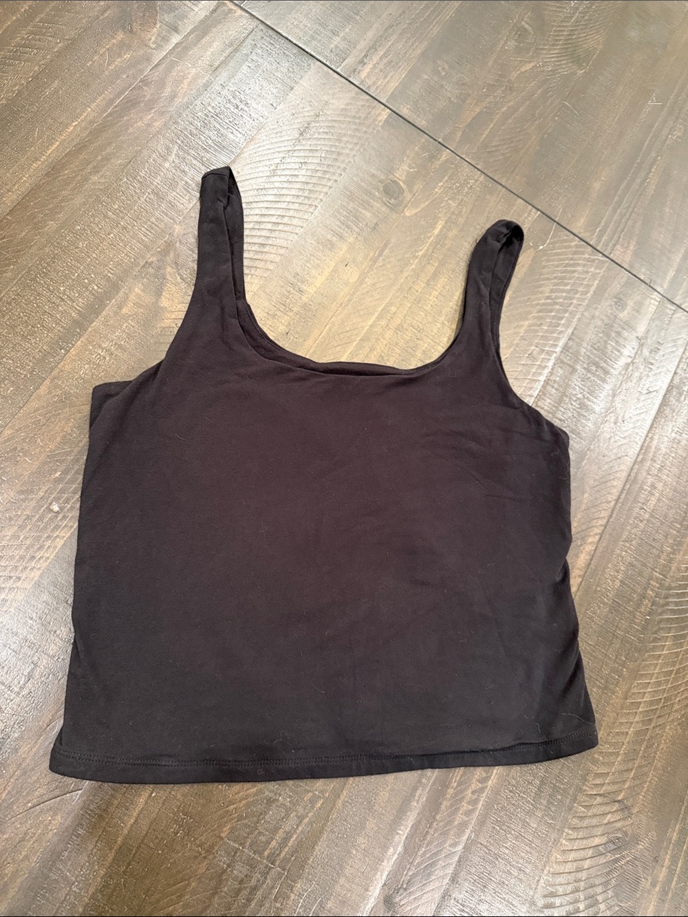 a new day Basic Black Double-Lined Tank Scoop Neck Sleeveless Essential Size M